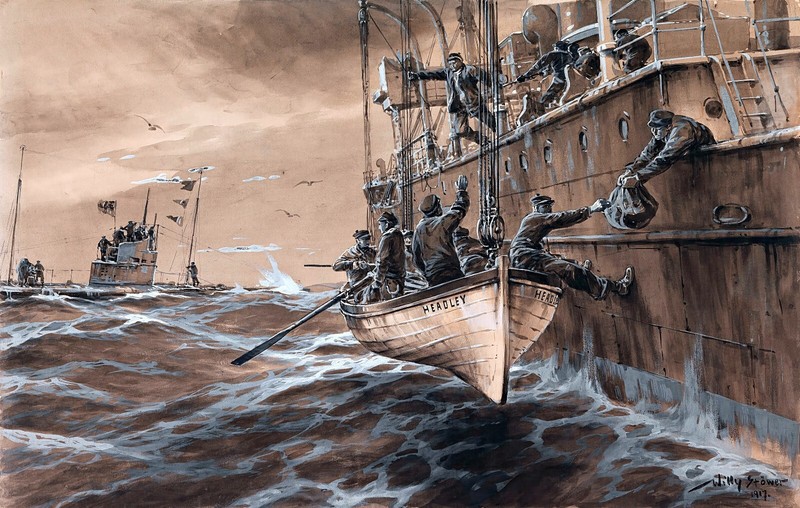 Willy Stower German Submarine Reproduction – Giclée Canvas/Paper/Stretched