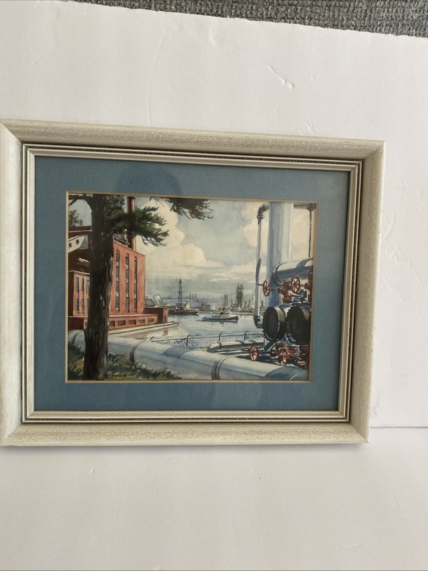Painting Industrial Scene By Foot
