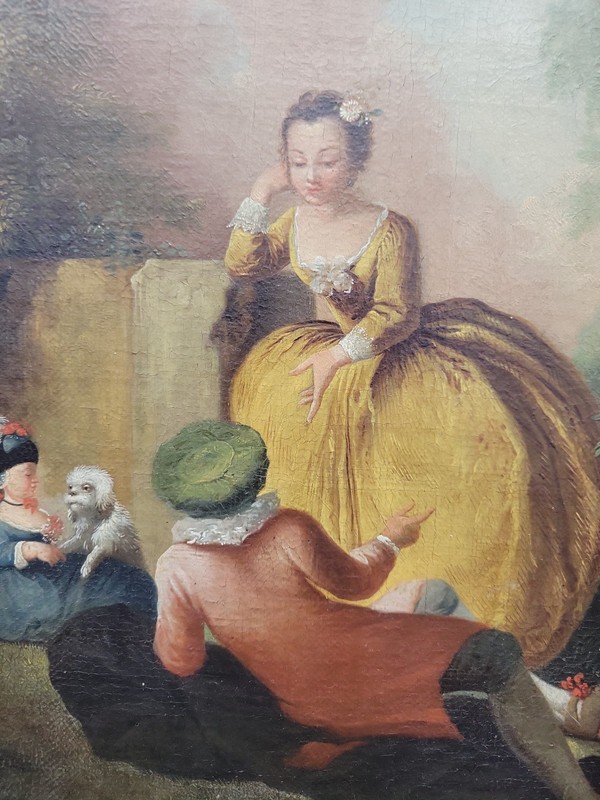 ORIGINAL 18 c. CHRISTIAN WILHELM ERNST DIETRICH "CHILDREN WITH DOG" gallery