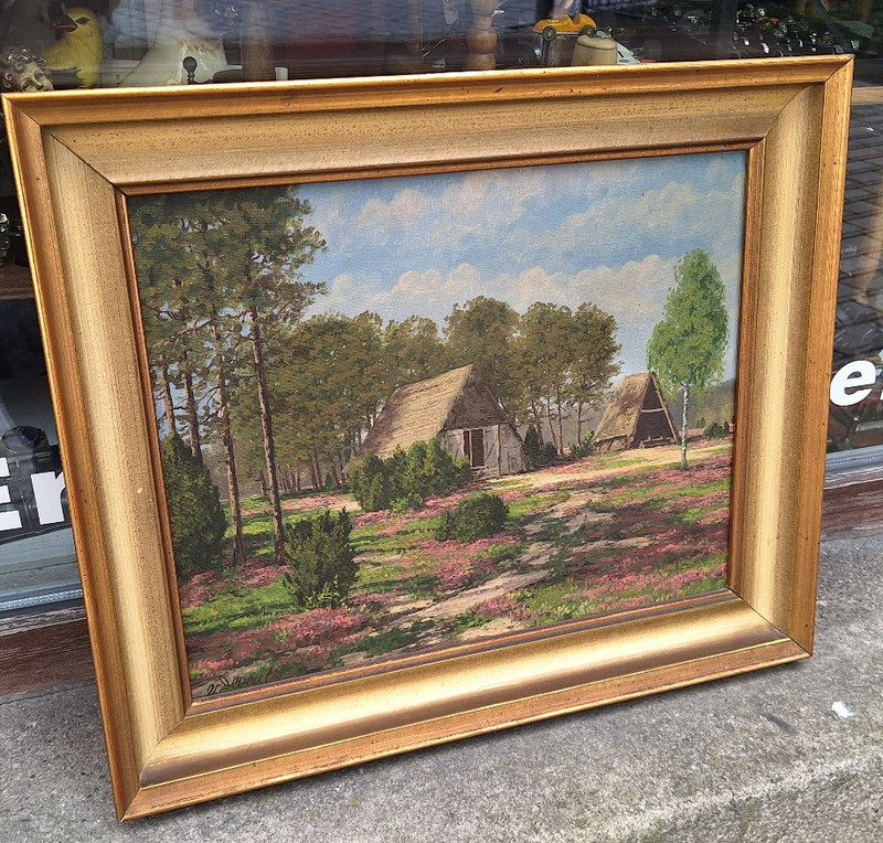 Walter Devender Munich Lüneburg Heath Heathland Oil Painting on Canvas gallery