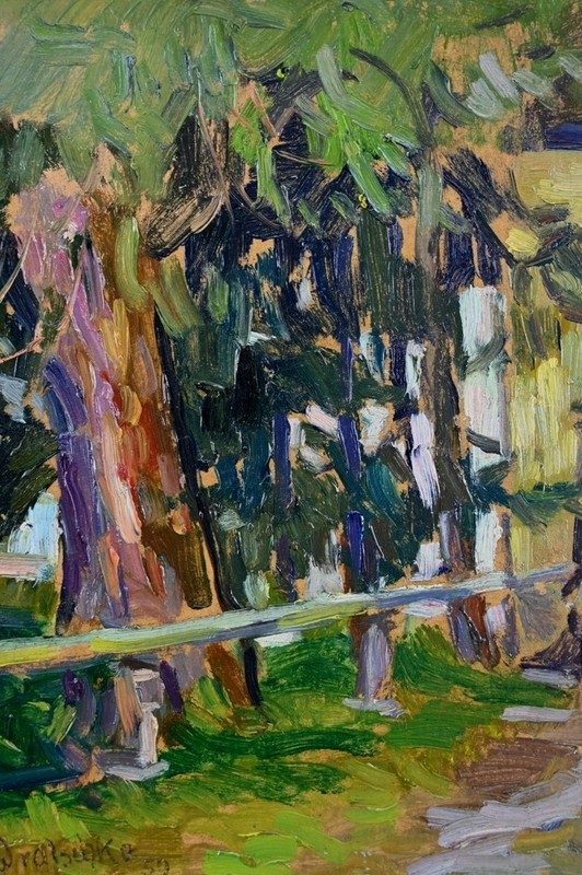 Oil Painting Oil Painting Old Antique Impressionism Castle Park Austrian Painter gallery