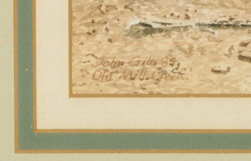 John Gills - 20th Century Watercolour, The Old Mill Creek gallery