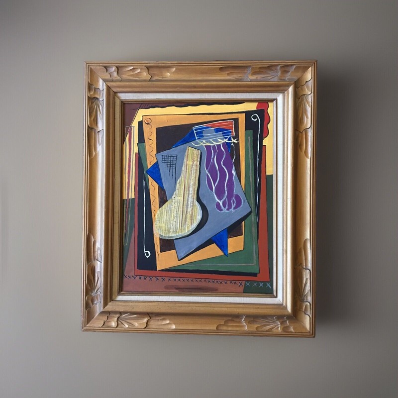 LISTED ARTIST painting ABSTRACT EXHIBITED Dr. Benjamin Gross STOCK EXCHANGE!!!