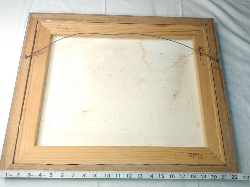 beautiful painting of a mountain in a solid wood frame 22 1/2 "Lx18 1/2"H gallery
