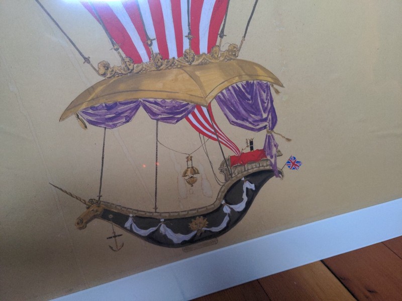 FIVE WEEKS IN A BALLOON Movie Props CONCEPT ART PAINTING FIlm Americana 1962 gallery