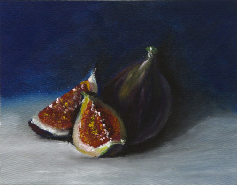 Original hand painted figs still life painting – Vessel
