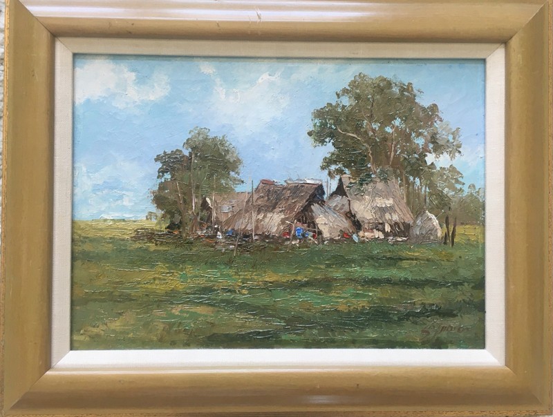 SUJARIT HIRANKUL? - THAI OIL PAINTING INSCRIBED SATHORN