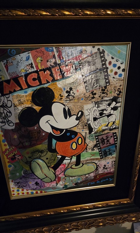 Nelson De La Nuez Mixed Media Collage Canvas CLASSIC MICKEY Mouse Disney Minnie gallery