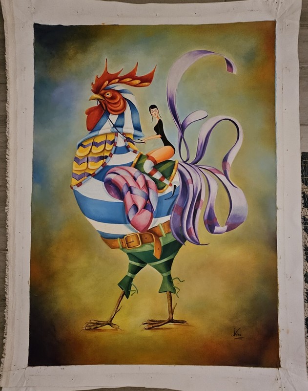 CUBAN ART Oleo/lienzo 85cm X61 Cm T: Intimidad Desterrada NORA MENENDEZ gallery