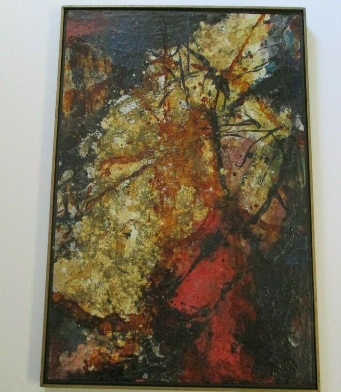 VINTAGE MID CENTURY FRENCH RUSSIAN MYSTERY ABSTRACT MODERNIST EXPRESSIONIST ART