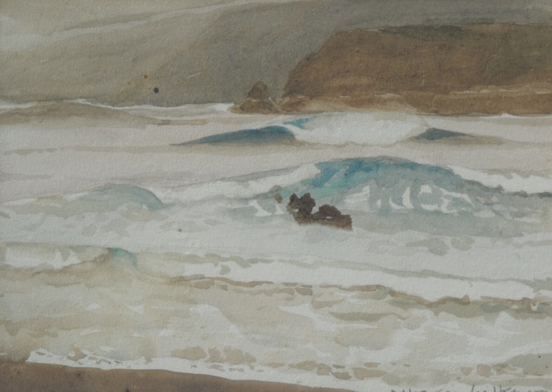 Norman Wilkinson - Original Watercolour Painting - Coastal Scene. S. W. England. gallery