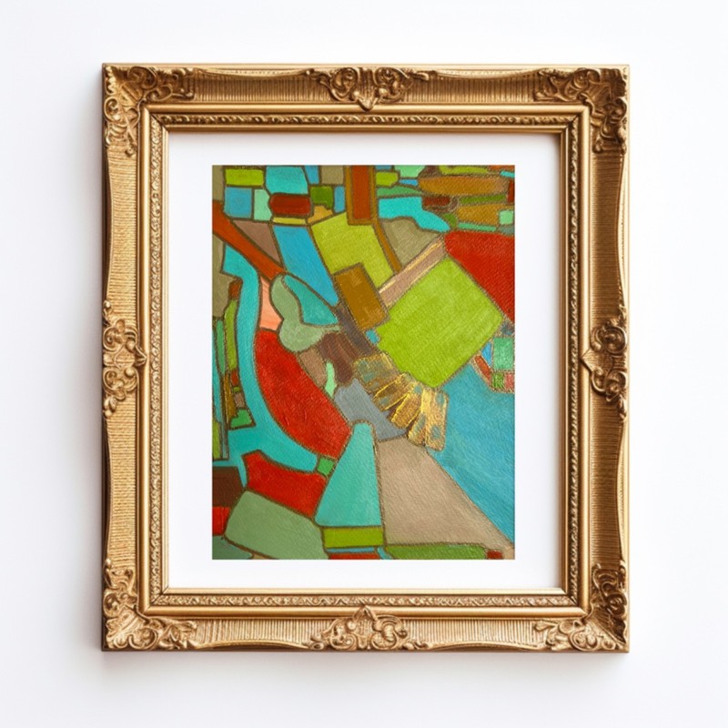Painting Original Abstract Art Matted 11x14 Colorful Modern Acrylic Jimarieart gallery