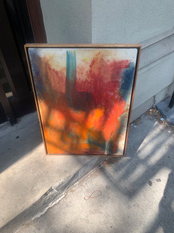 ROBERT GAMM LISTED MISSOURI ABSTRACT EXPTRSSIONIST PAINTING 1964 EXHIBITED