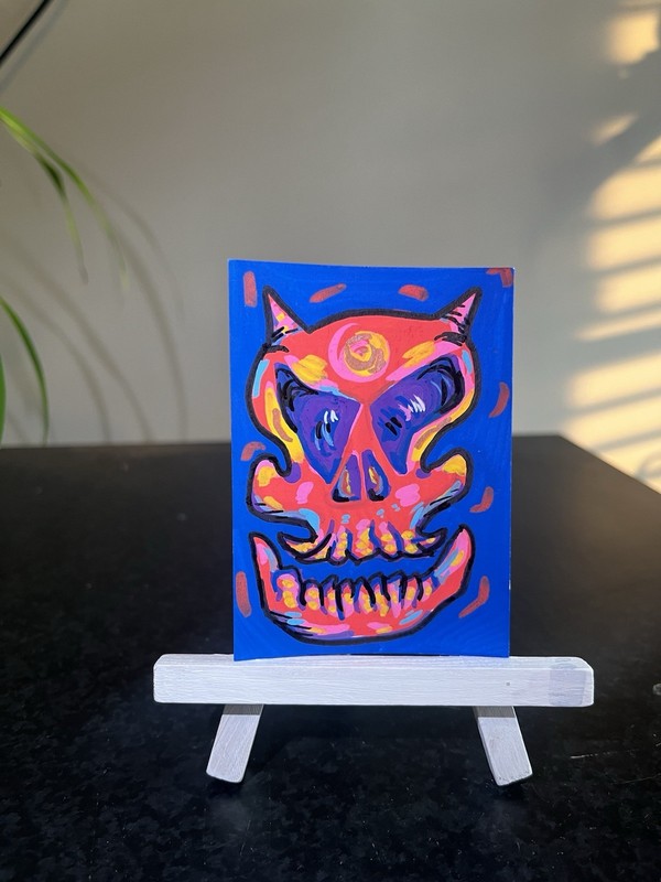ACEO Devils In The Details Original Acrylic Painting By The.sketchy.artist