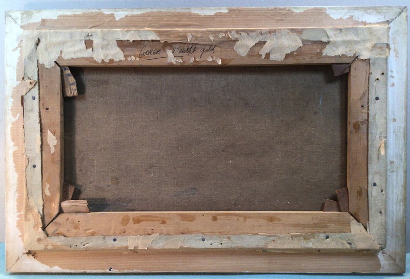 A Nestor Circa 1940s Island Chains Framed Oul Painting gallery