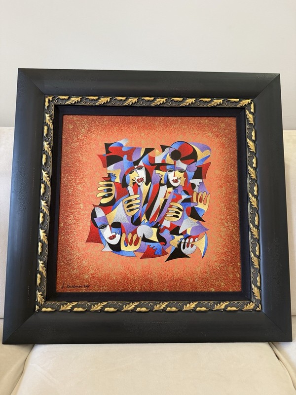 Serigraph on canvas titled ‘Accordion II’ by Anatole Krasnyansky