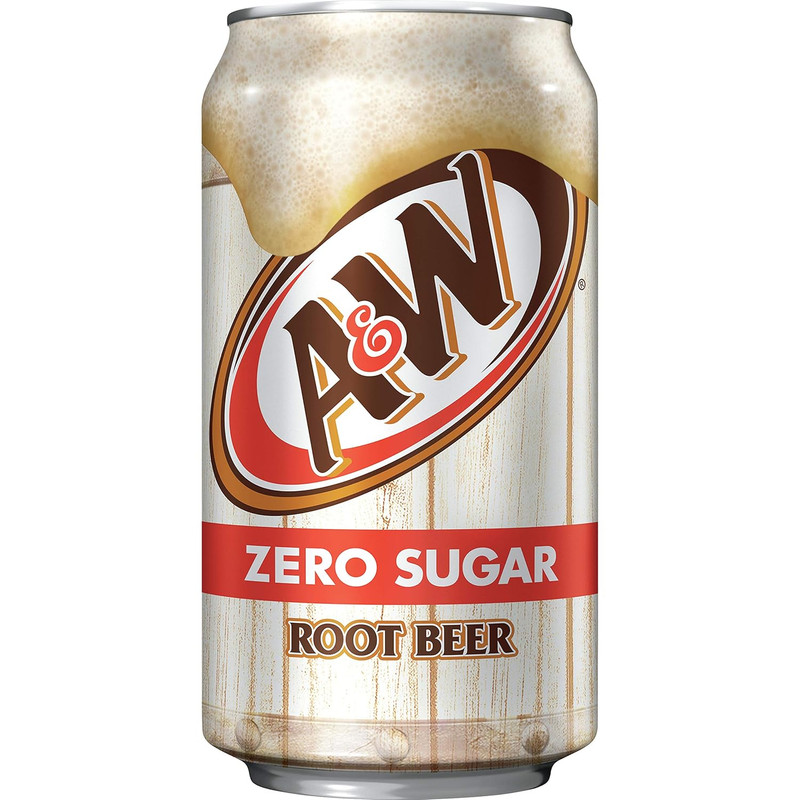 A&W Zero Sugar Root Beer Soda, 12 Fl Oz Cans, 12 Count gallery