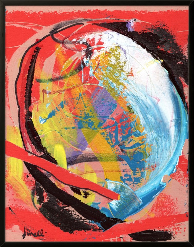 FINELLI ORIGINAL Bold Raw Colorful Urban painting Contemporary 11×14 COA G13F