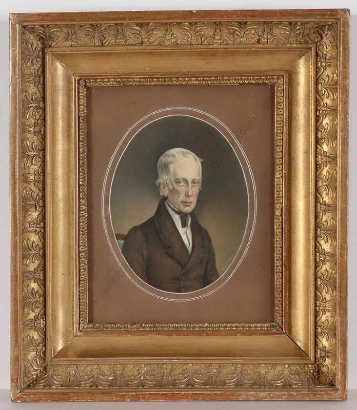 Robert Theer (1808-1863) «Kaiser Franz II (I)» Important Watercolor Portrait (m)