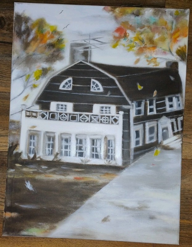 Amityville Horror Haunting Painting Canvas Hand Painted Original Only One 24×16