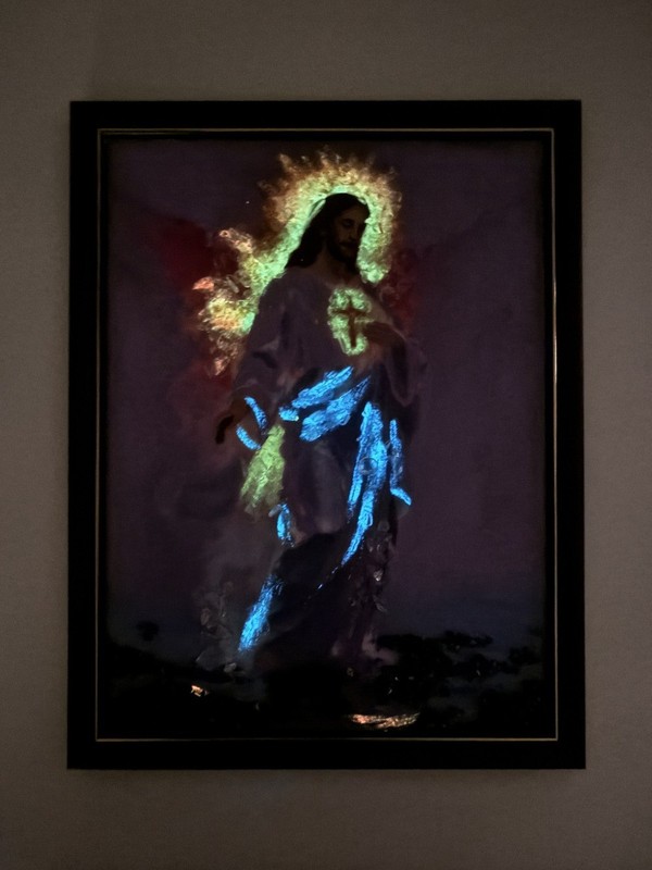 Art Nouveau Crystal Handmade Oil Painting Christian Decoration Luminous Artwork gallery