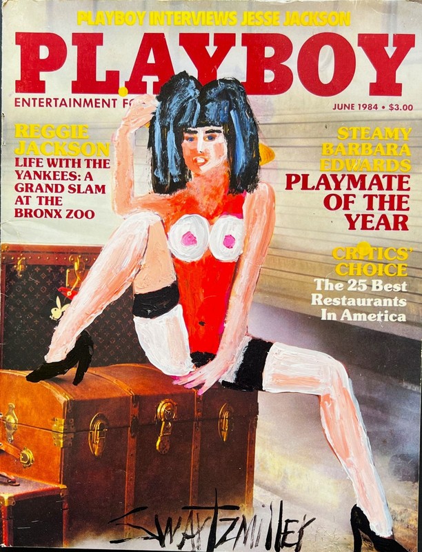 COLORFUL unique 1984 PLAYBOY COVER PAINTING POP ART Original SWARTZMILLER DNA