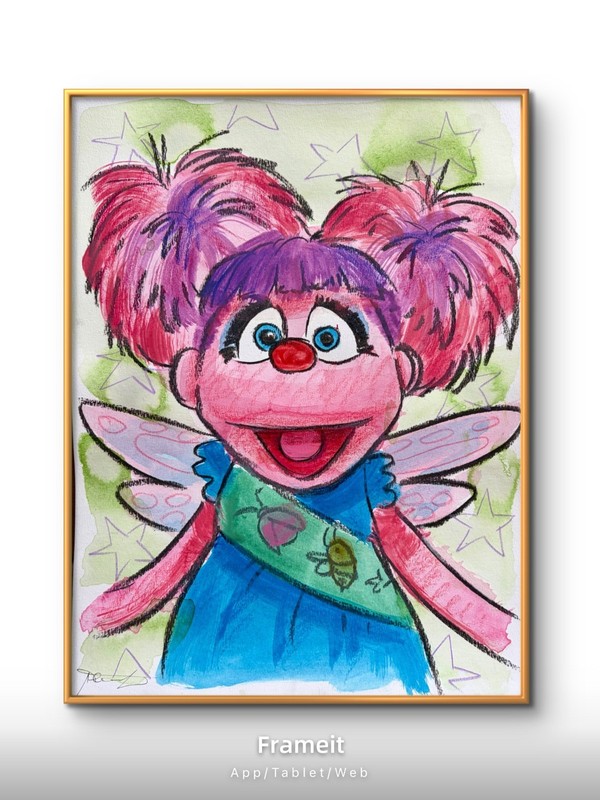 Original Abby Cadabby 2 Painting By Alannah Dyer- Acrylic 9x12 in. Sesame Street
