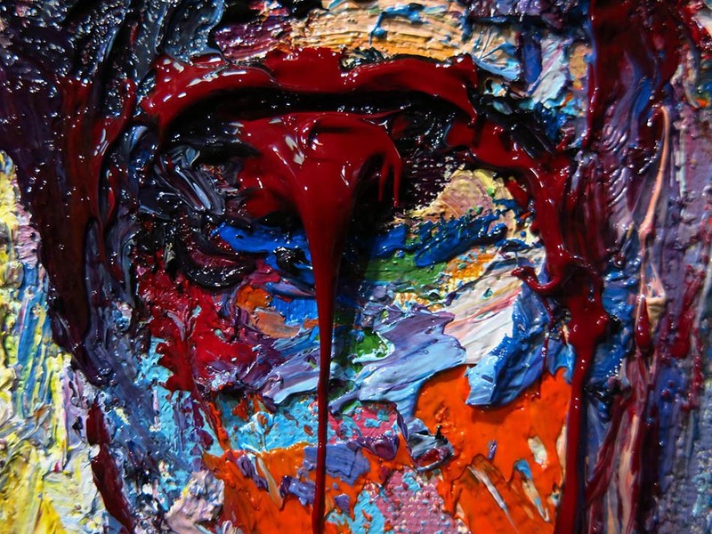 MAN PORTRAIT OIL█PAINTING hat█REALIST ART█SIGNED VINTAGE ORIGINAL OUTSIDER█MALE gallery