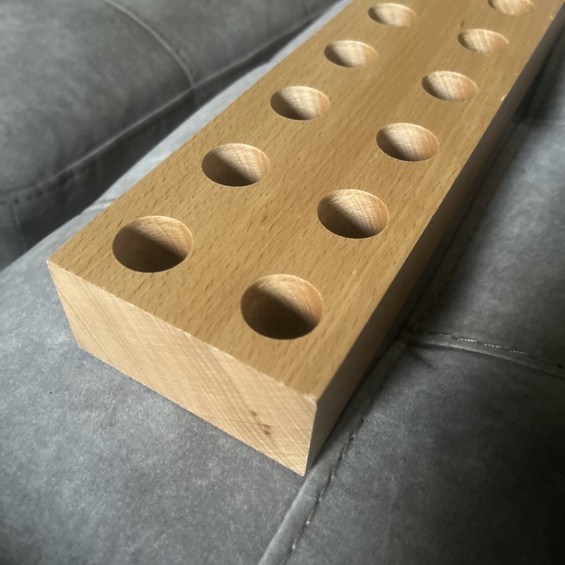 Marvel Education Co MTC-149 WOOD BLOCK 16 Holes 15 3/4 x3 7/8 ” HOLDER STAND gallery