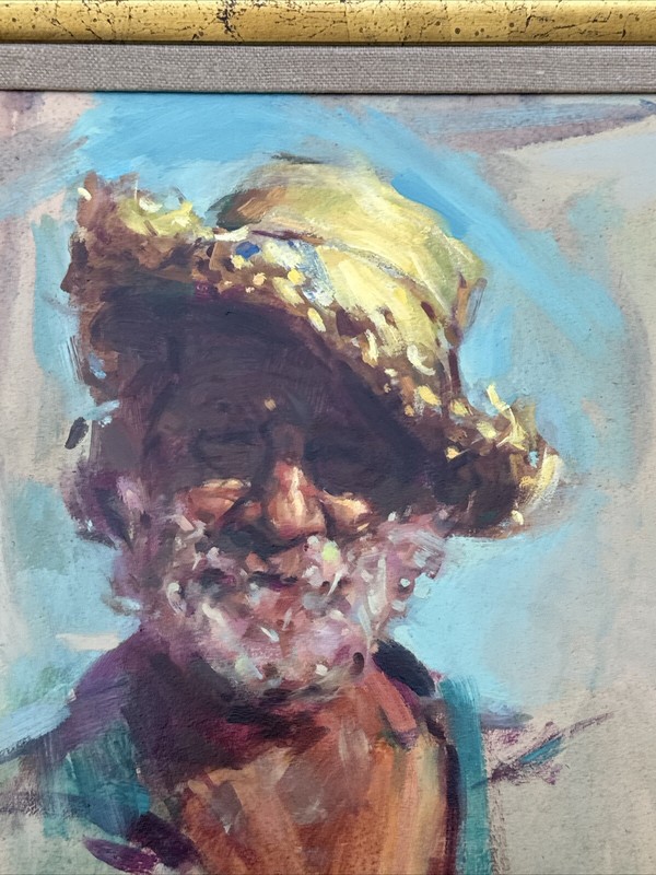 Clarence Mcgrath Painting Famous Self Portrait Listed American Impressionist Oil gallery