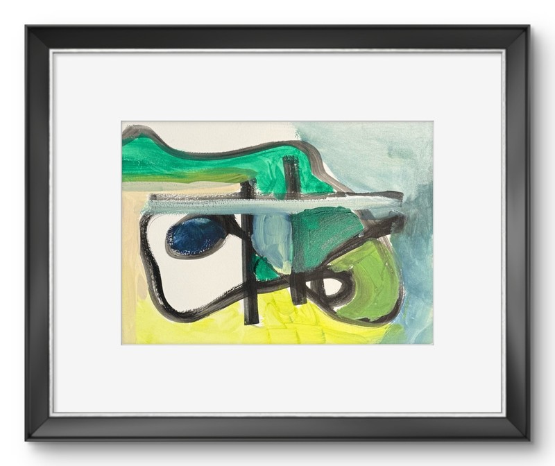 R Stevens Modern Abstract Artwork Original Contemporary Painting 11×15