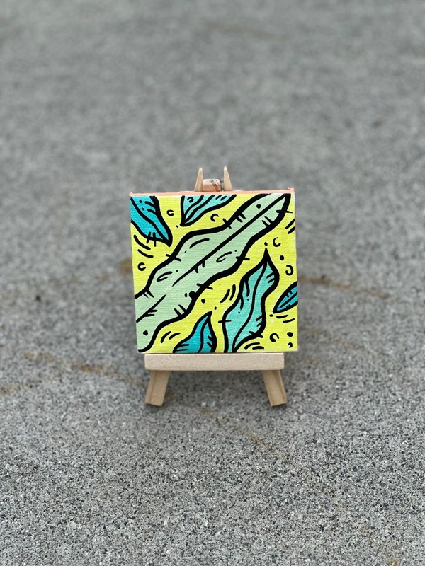 Mini Acrylic Painting Original 3x3 inches Canvas gallery