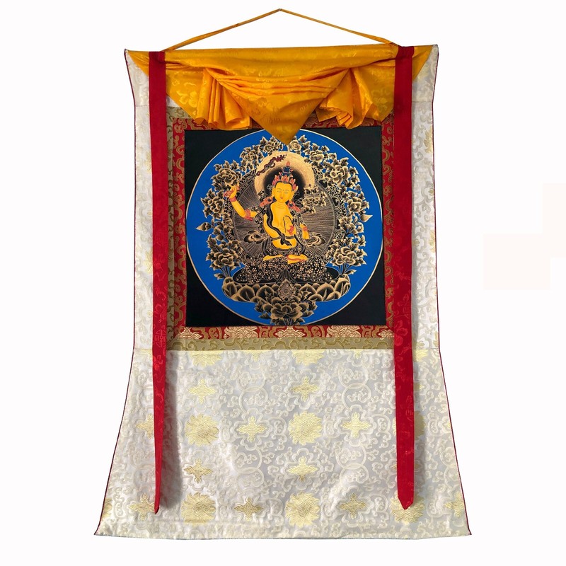 Silk Brocade Mounted Manjushree Mandala, Bodhisattva of Wisdom