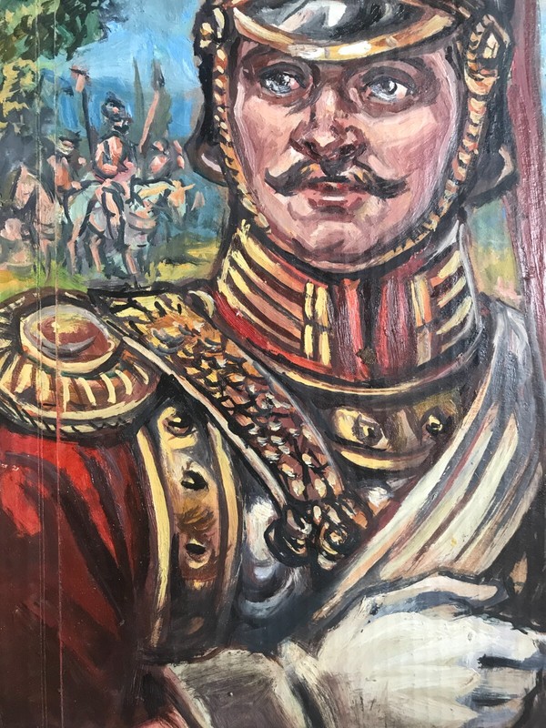 Oil Painting Portrait Of A Legionnaire Litvinov A. Unframed Original nAAA2362 gallery