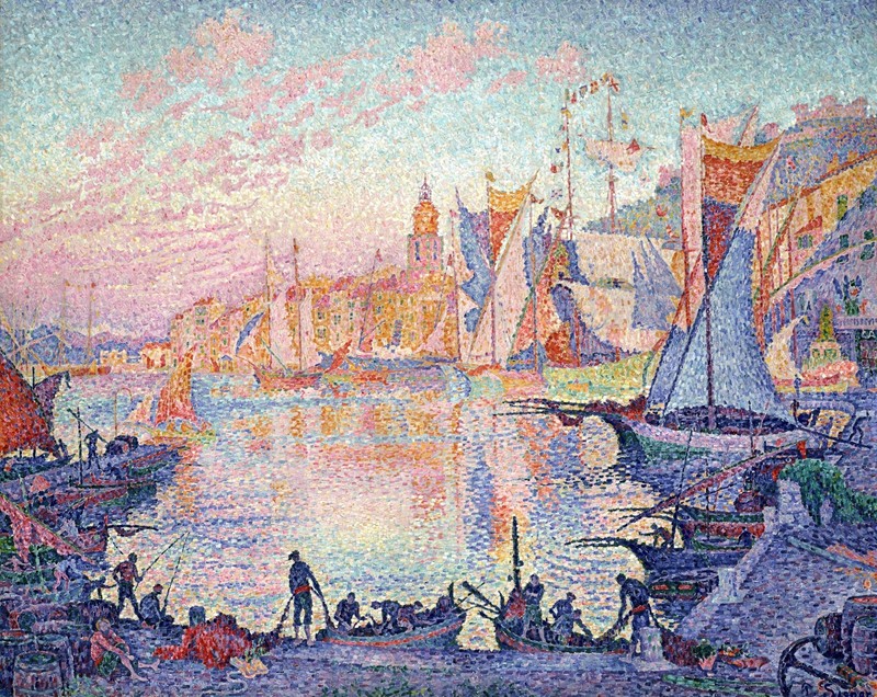 Paul Signac Port of Saint-Tropez Reproduction – Giclee Canvas/Paper/Stretched