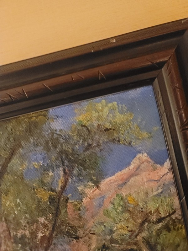 Vintage Original Oil Painting Attributed to John Sloan, Likely from New Mexico gallery
