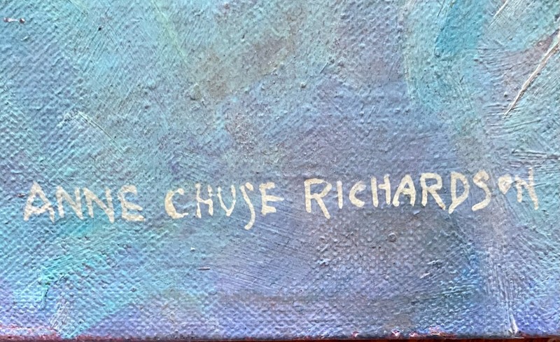 Anne Chuse Richardson Original Oil on Canvas Board Murails Plastic Club Phila PA gallery