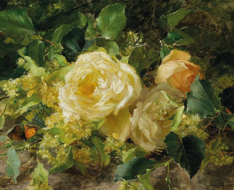 A bouquet of roses Oil Painting Giclee Print Canvas gallery