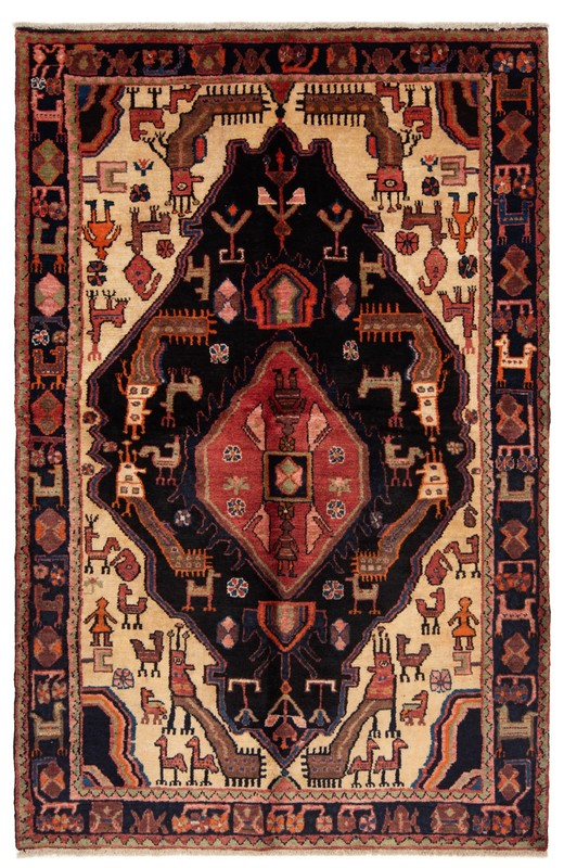 Hand Knotted Rug Hamedan 213 x 140 cm