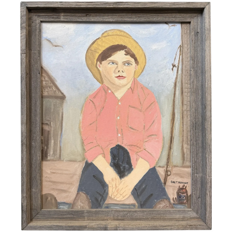 Earle T. Merchant Naive Child Portrait of Brian O’Connor, 1973