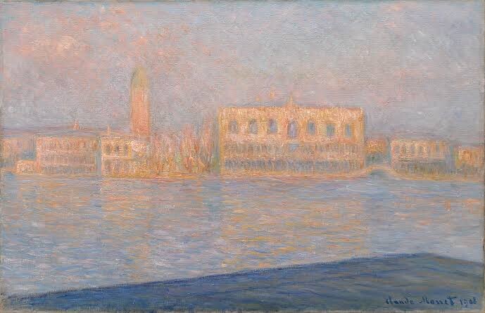 Claude Monet Signed Oil Painting on Canvas 16×24 in Impressionism .