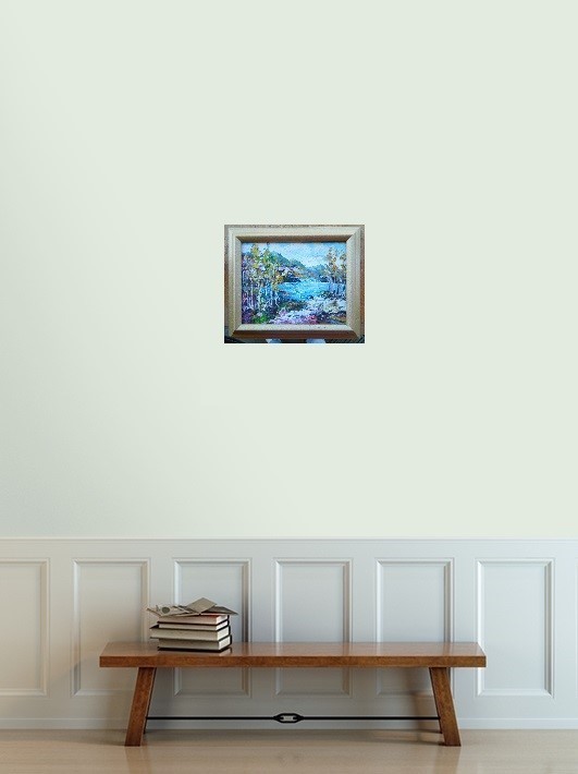 Fine Art, signed original Watercolor painting, with framed "Serenity" gallery
