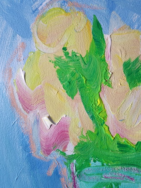 Abstract Expressionism Original Painting Floral 14x11 Fine Art Canvas Decor gallery