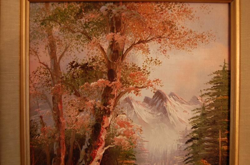 FRAMED SIGNED ORIGINAL IMPASTO OIL RIVER AND FOREST COUNTRY SCENE ARTIST M SCOTT gallery