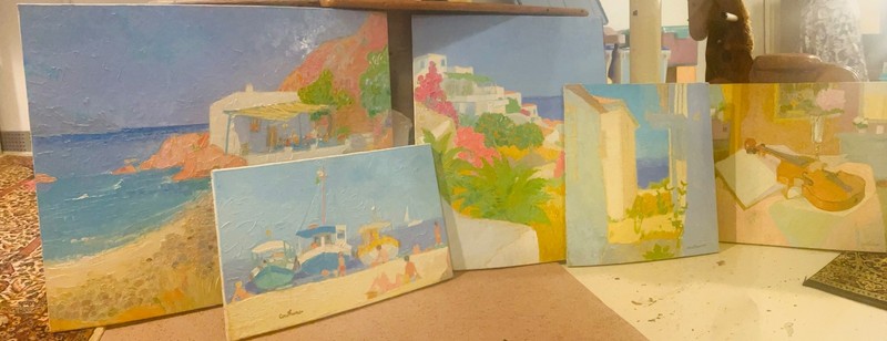 Famous French Artist Collection of Oil Paintings