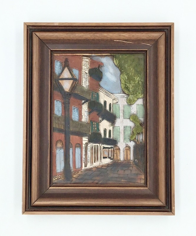 1987-Signed Woodgraph «Pirates Alley» New Orleans Master Carver-Kay Glenn LTD ED