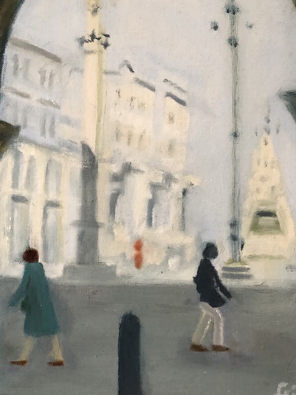 Unknown Expressionist City Marketplace People Architecture 80s gallery