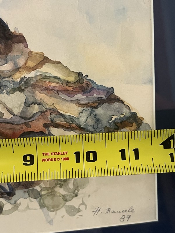 a watercolor landscape painting signed "H. Bauerle" and dated '89. gallery