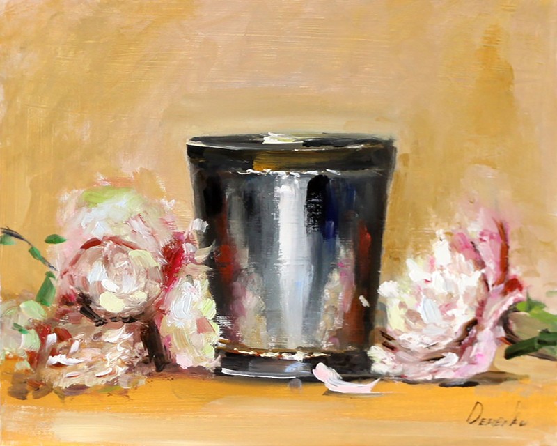 ROSES Flowers Still Life Oil painting UKRAINE 8X10
