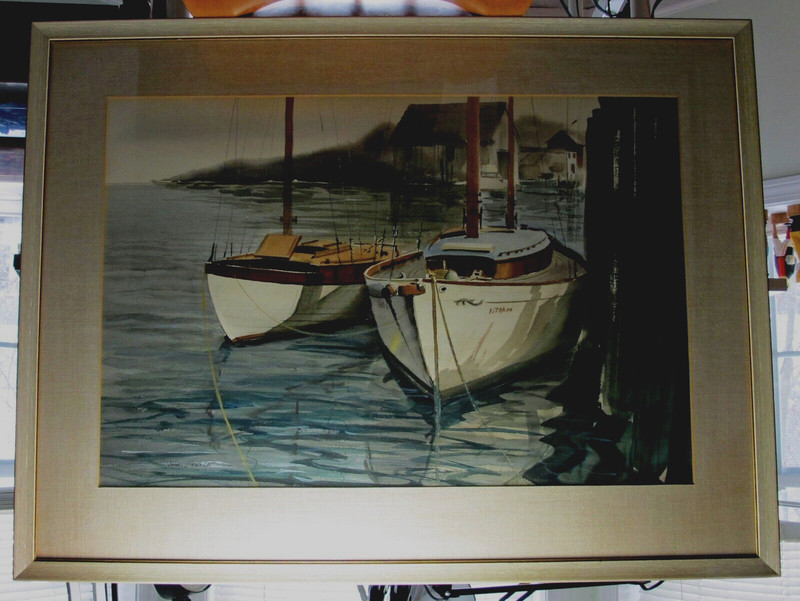 James Feriola Original Watercolor Painting, 36″x27″ -Frame Original- One owner!